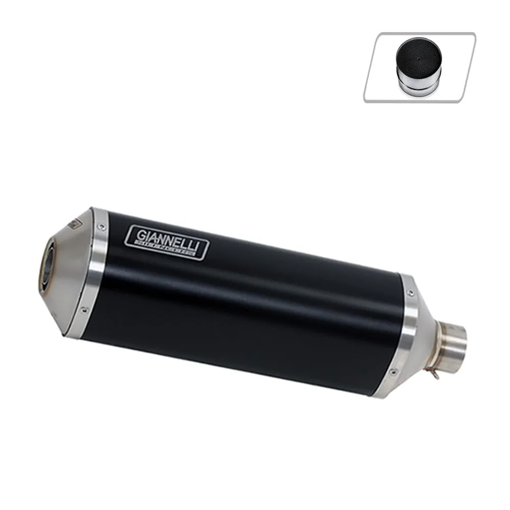 Scarico Completo Terminale Allumin Nero + Cat Giannelli Honda Cb650f 2014 > 2016-73816B6K--70506CT-106866