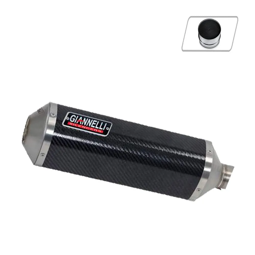 Scarico Completo Terminale Carbonio + Cat Giannelli Honda Cbr 300 R 2014 > 2016-73818C6KY--70513CT-106802