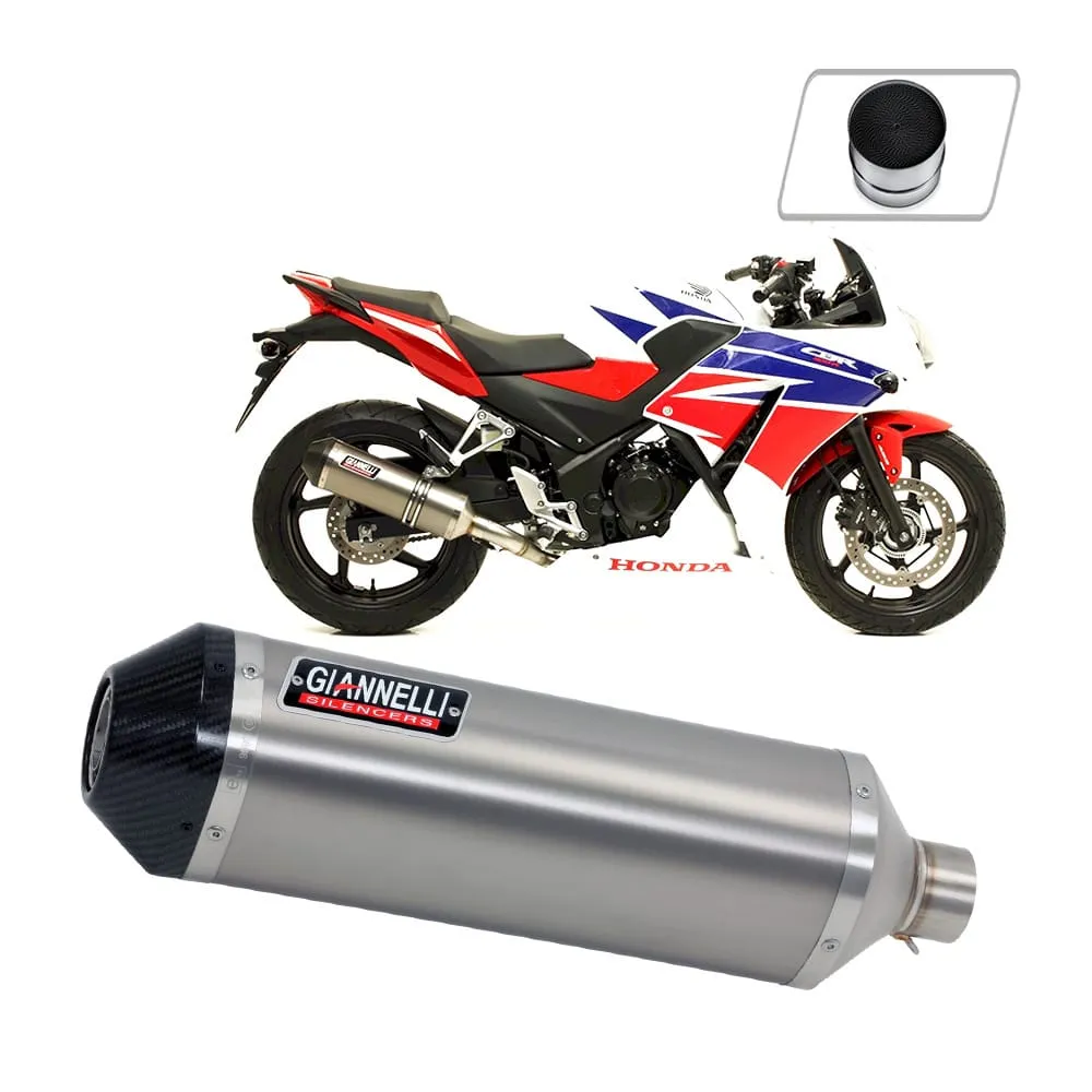 Scarico Completo Terminale Titanio + Cat Giannelli Honda Cbr 300 R 2014 > 2016-73818T6KY--70513CT-106801