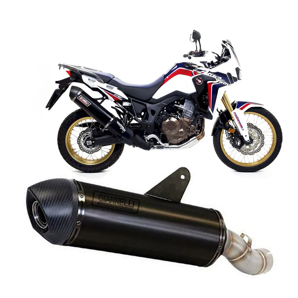 Terminale Giannelli Maxi Oval Allu Nero Honda Crf 1000 L Africa Twin 2017 > 2020-73823B2Y-106940