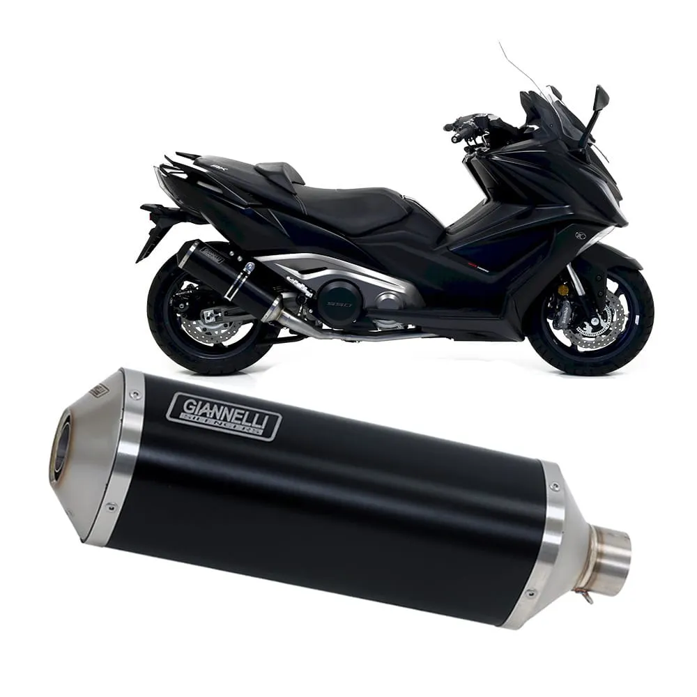 Terminale Scarico Cat Giannelli Ipersport Alluminio Nero Kymco Ak550 2017 > 2021-73827B6SZ-107346
