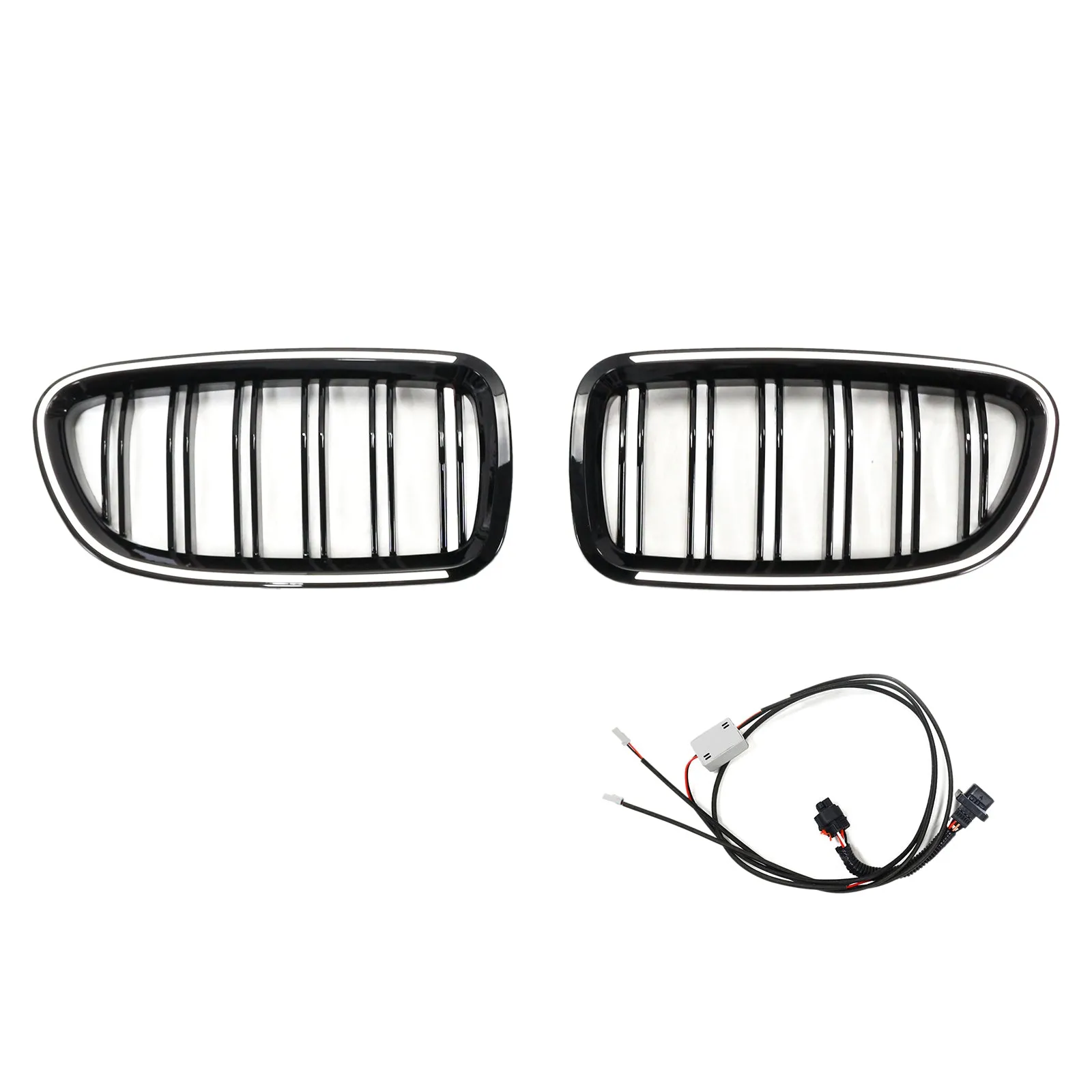 01.2009-10.2016 Grille de pare-chocs arrière BMW Série 5 F10 M5 Noir brillant 51137203203 51137203204