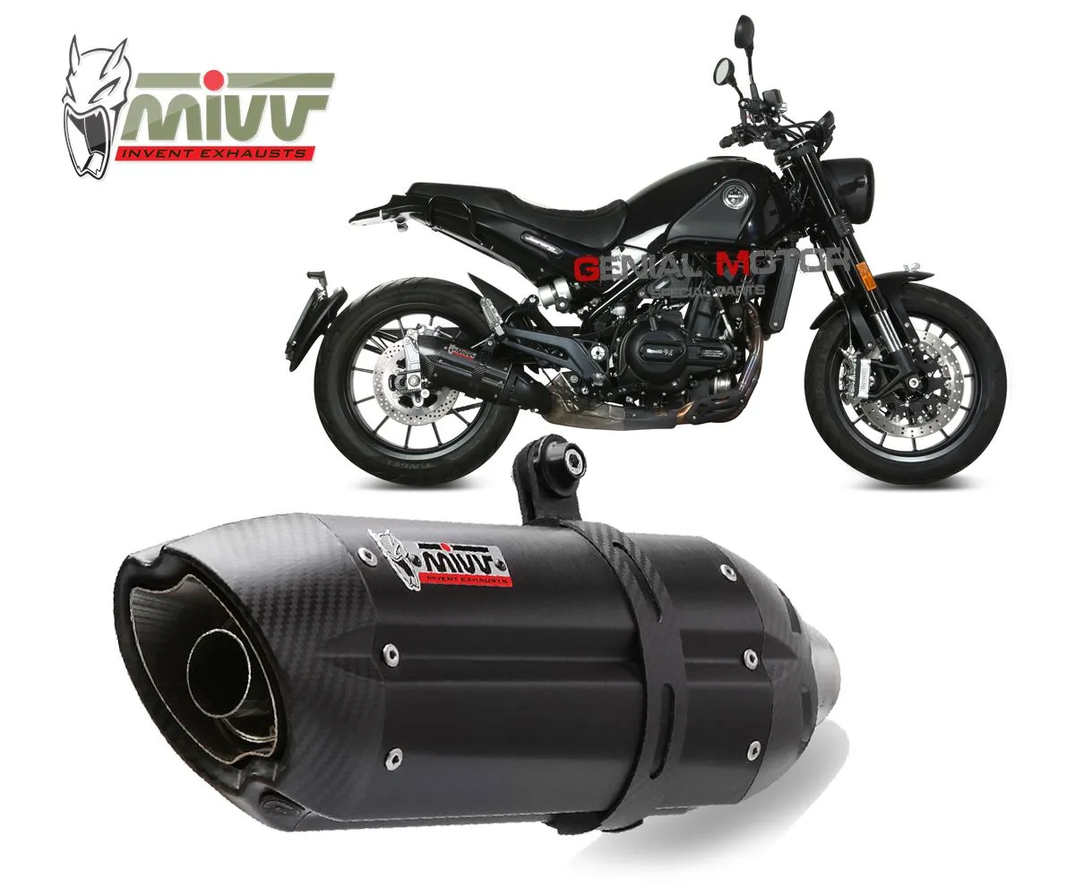 Terminale Scarico Omologato Mivv Suono Black Inox Nero Benelli Leoncino 2017 > 2022-E.002.L9-107815