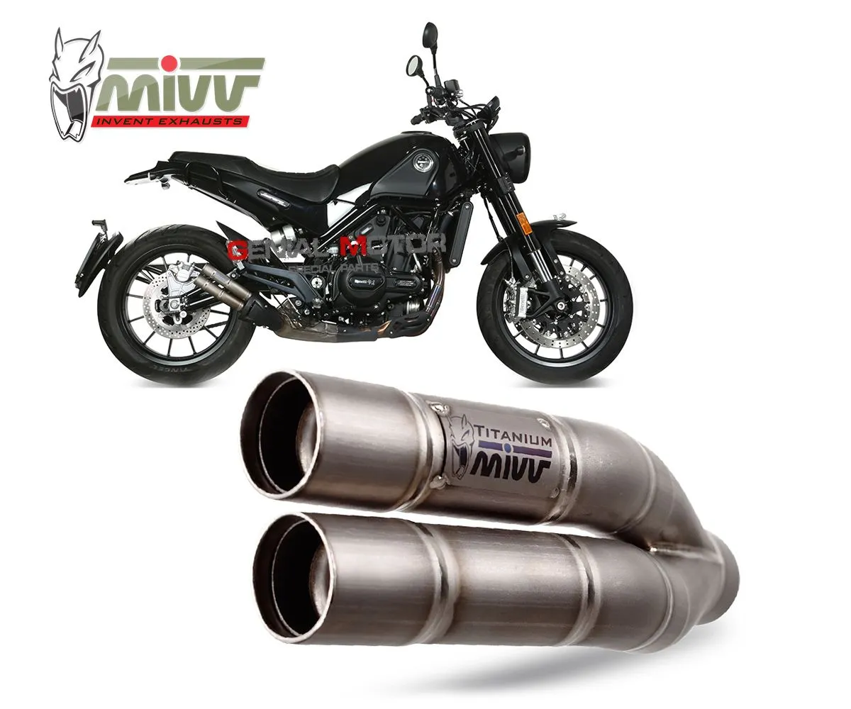 Terminale Scarico Omologato Mivv Double Gun Titanio Per Benelli Leoncino 2017 > 2022-E.002.LDG-107814