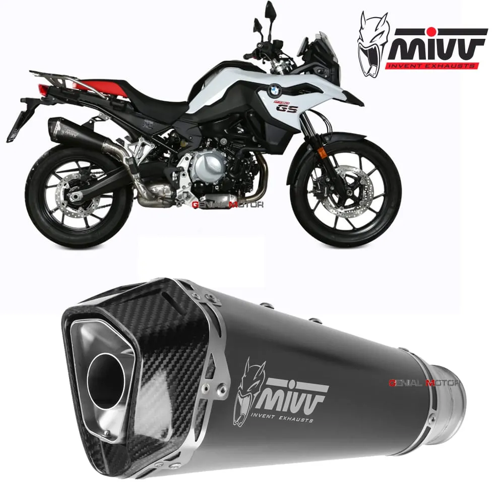 Terminale Scarico Omologato Mivv Delta Race Black Inox Nero Bmw F 750 Gs 2018 > 2023-B.033.LDRB-107829