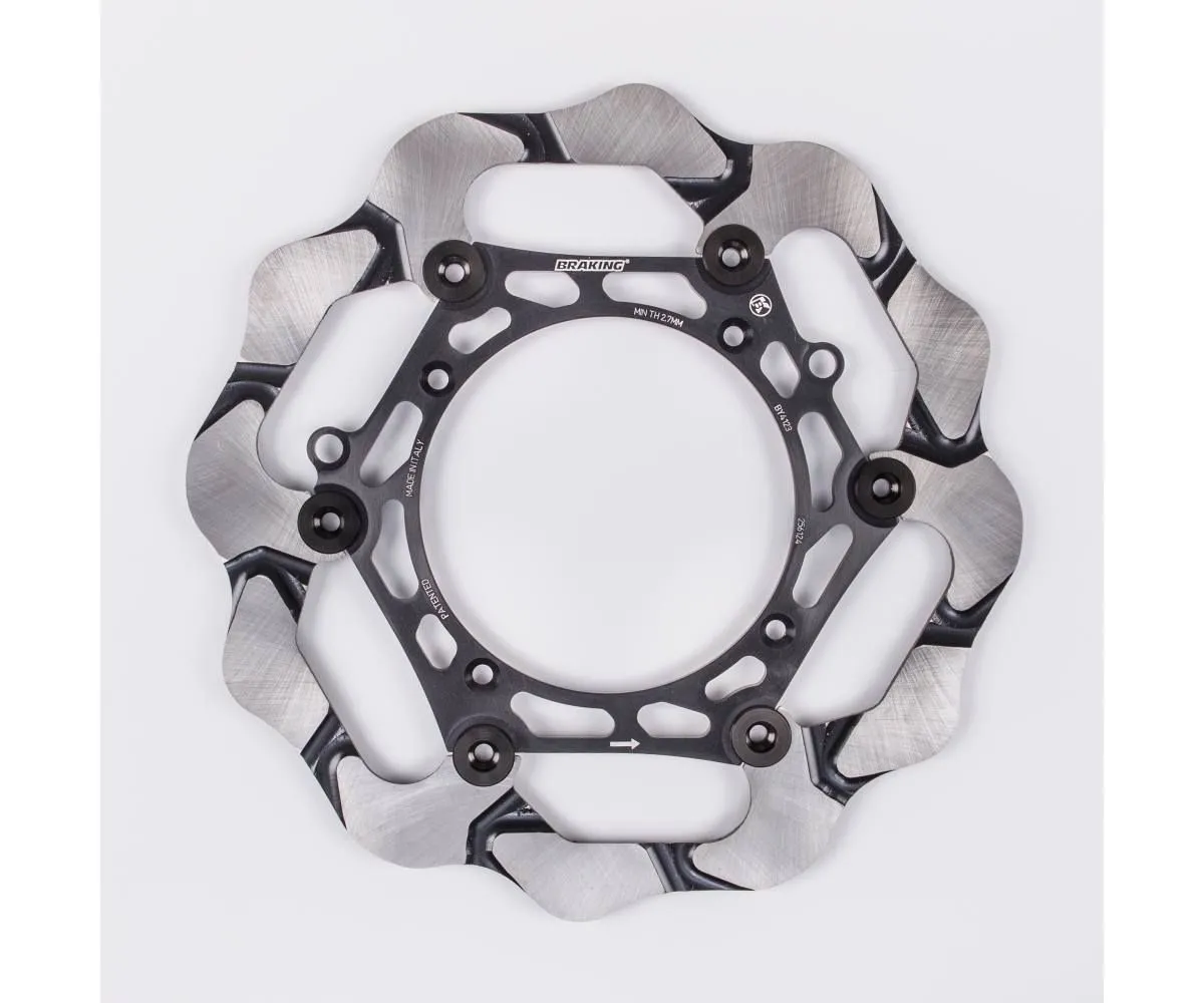 By4123 Disco Freno Anteriore Sx Braking Batfly Alu Per Husqvarna Cr 2005 > 2012-BY4123-116312