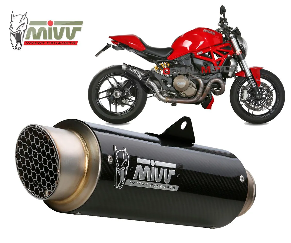 Terminale Scarico Mivv Gp Pro Carbonio Per Ducati Monster 1200 2014 > 2016-D.030.L2P-107771