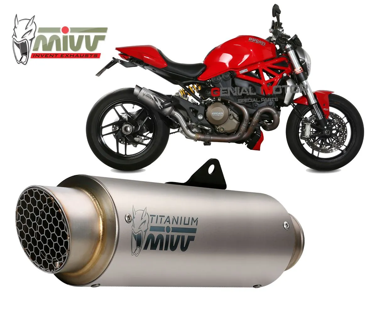 Terminale Scarico Mivv Gp Pro Titanio Per Ducati Monster 1200 2014 > 2016-D.030.L6P-107770