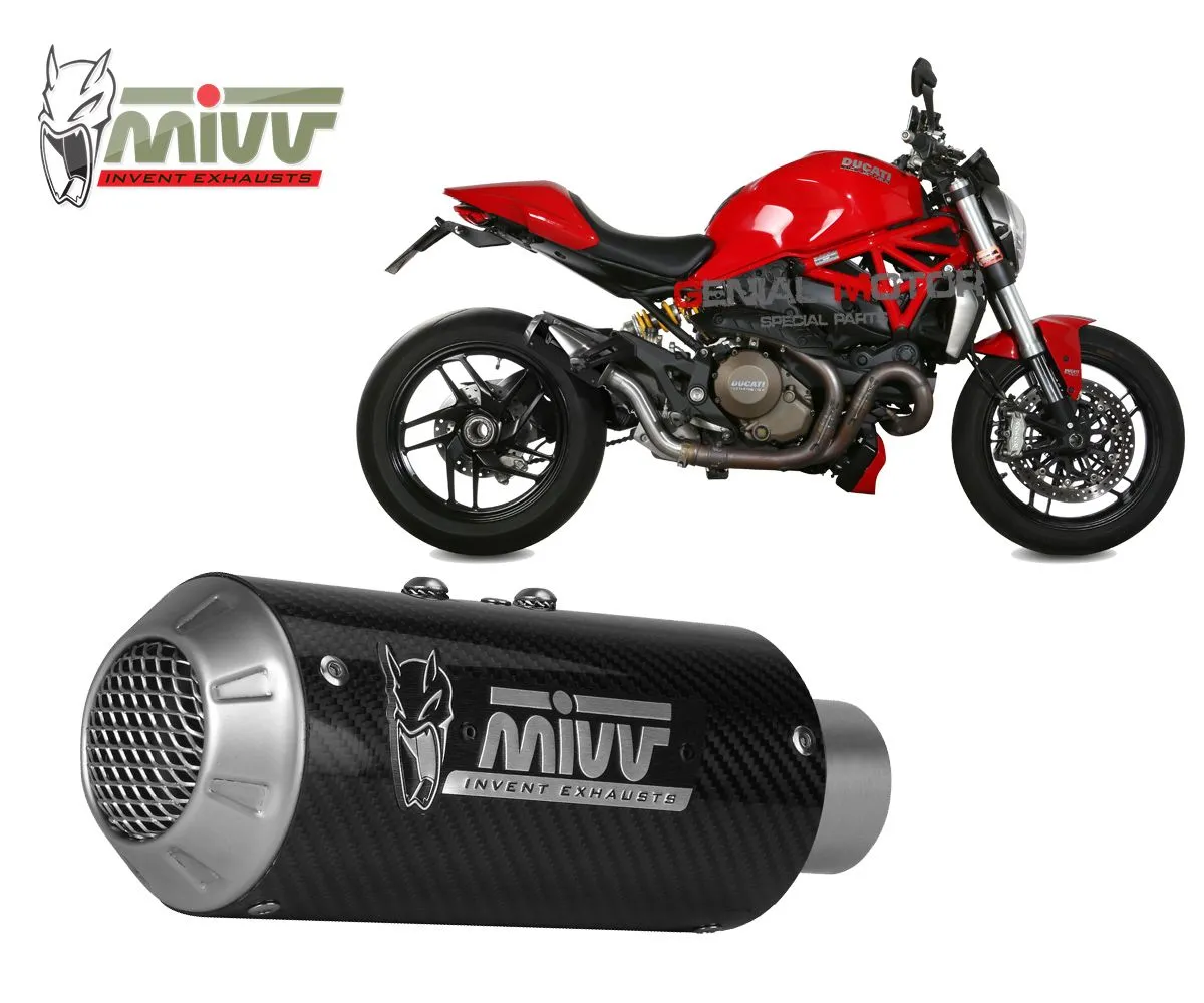 Terminale Scarico Mivv Mk3 Carbonio Per Ducati Monster 1200 2014 > 2016-D.030.SM3C-107776