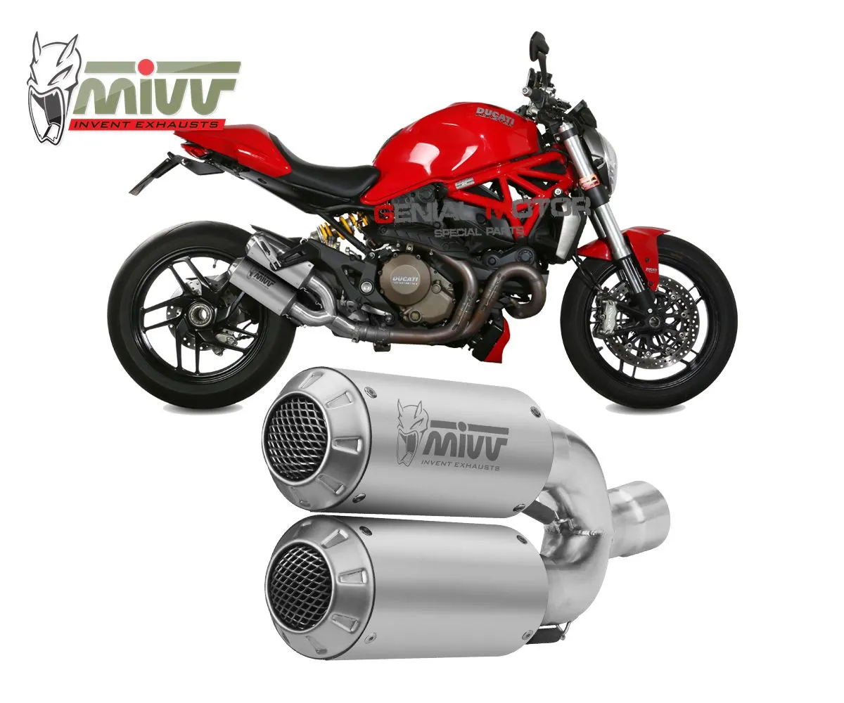 Terminali Scarichi Mivv Mk3 Inox Per Ducati Monster 1200 2014 > 2016-D.040.SM3X-107772