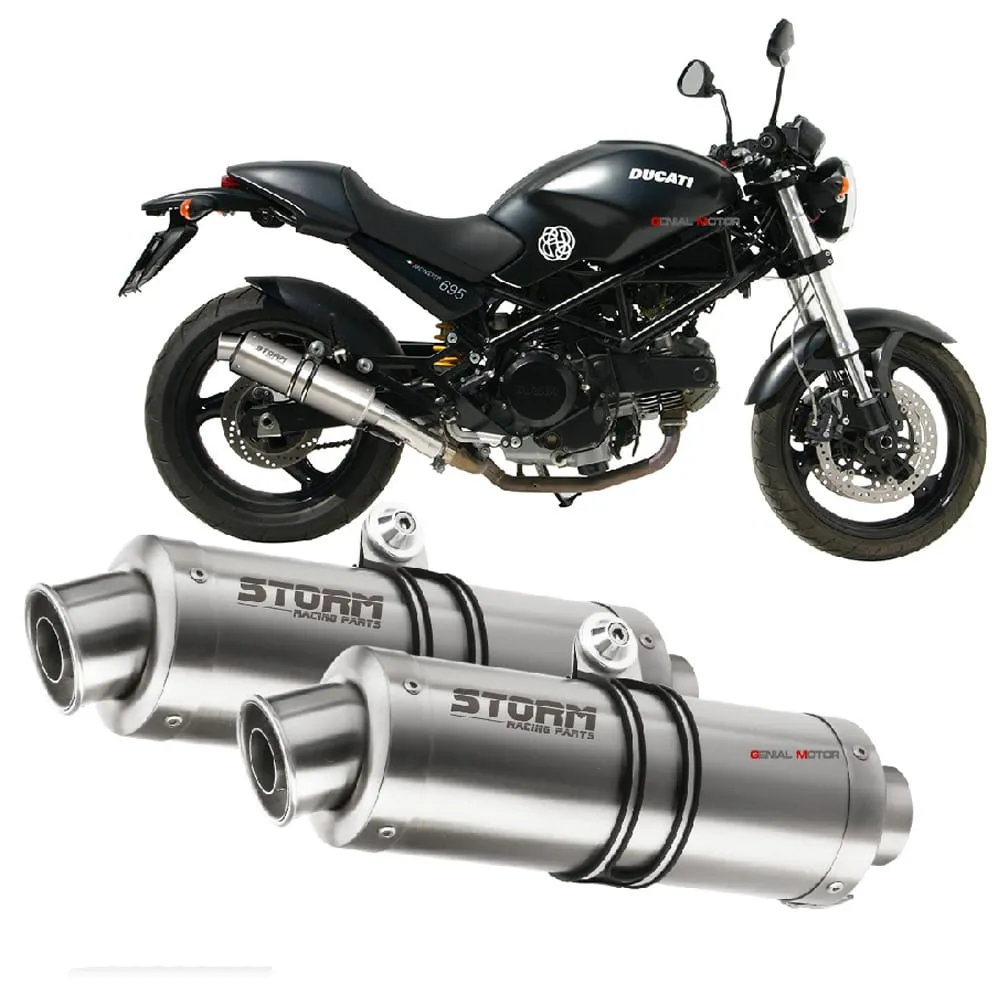 Scarichi Storm By Mivv Gp Acciaio Inox Per Ducati Monster 695 2006 > 2008-74.D.019.LXS-107921