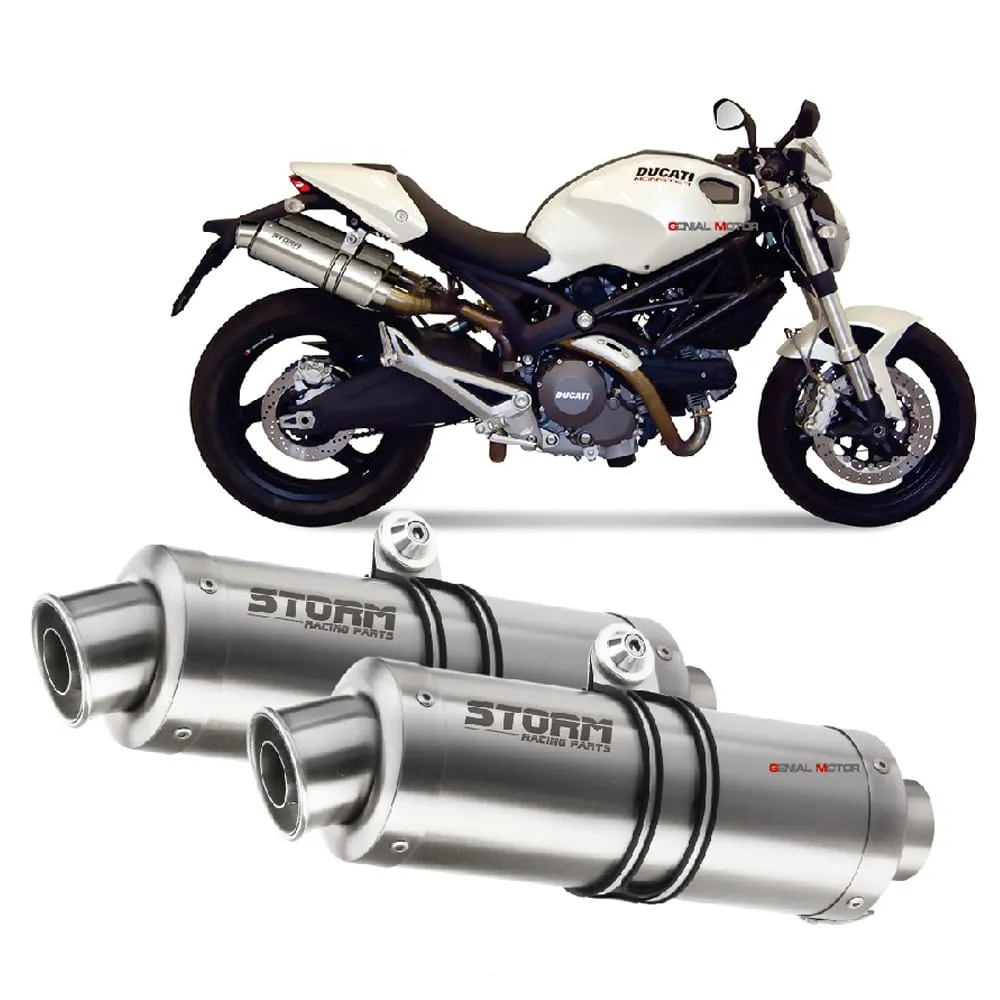 Scarichi Storm By Mivv Gp Acciaio Inox Per Ducati Monster 696 2008 > 2014-74.D.023.LXS-107924