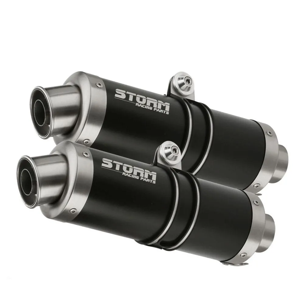 Scarichi Storm By Mivv Nero Gp Acciaio Inox Per Ducati Monster 750 1999 > 2002-74.D.017.LXSB-107927