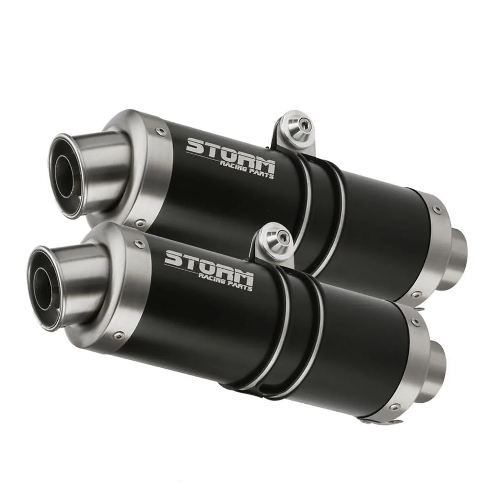 Scarichi Storm By Mivv Nero Gp Acciaio Inox Per Ducati Monster 795 2012 > 2014-74.D.025.LXSB-107929
