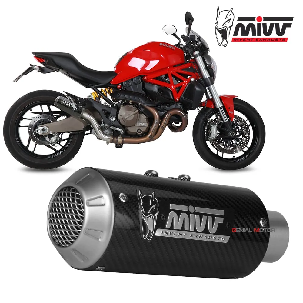 Terminale Scarico Mivv Mk3 Carbonio Per Ducati Monster 821 2014 > 2020-D.030.SM3C-107780