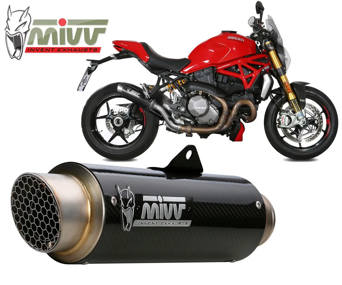 Terminale Scarico Mivv Gp Pro Carbonio Per Ducati Monster 821 2018 > 2020-D.041.L2P-107843