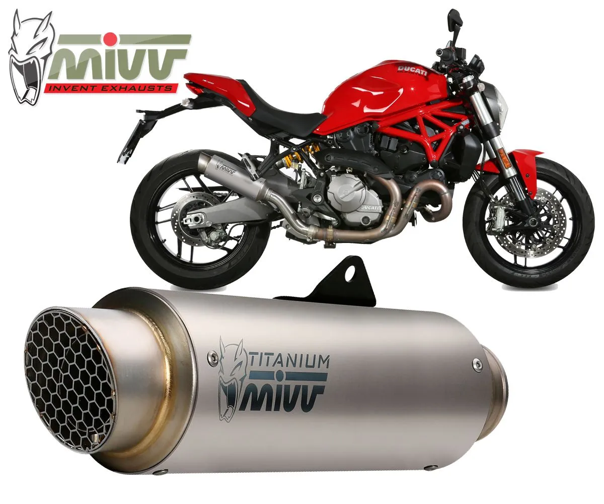 Terminale Scarico Mivv Gp Pro Titanio Per Ducati Monster 821 2018 > 2020-D.041.L6P-107842