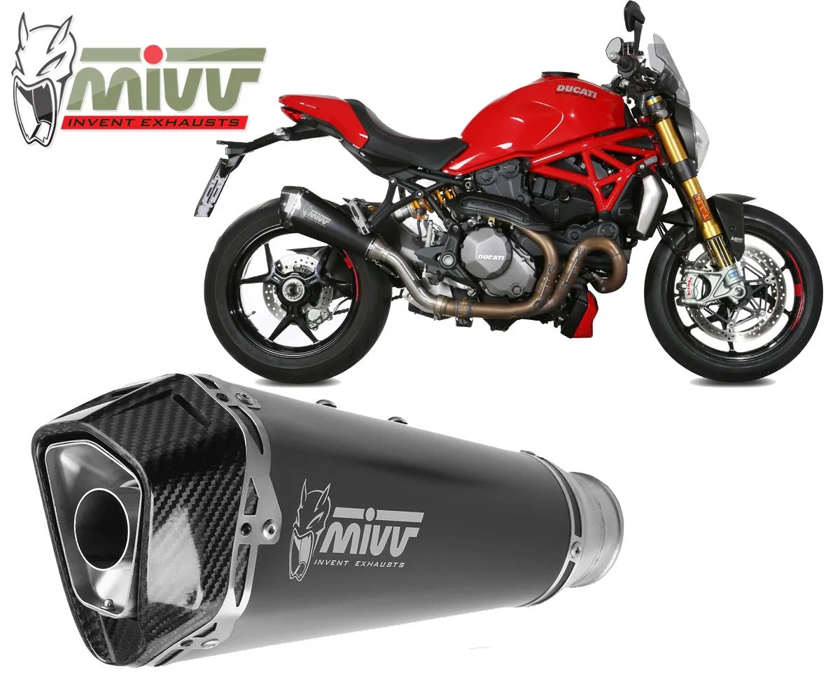 Terminale Scarico Mivv Delta Race Black Inox Nero Per Ducati Monster 821 2018 > 2020-D.041.LDRB-107839