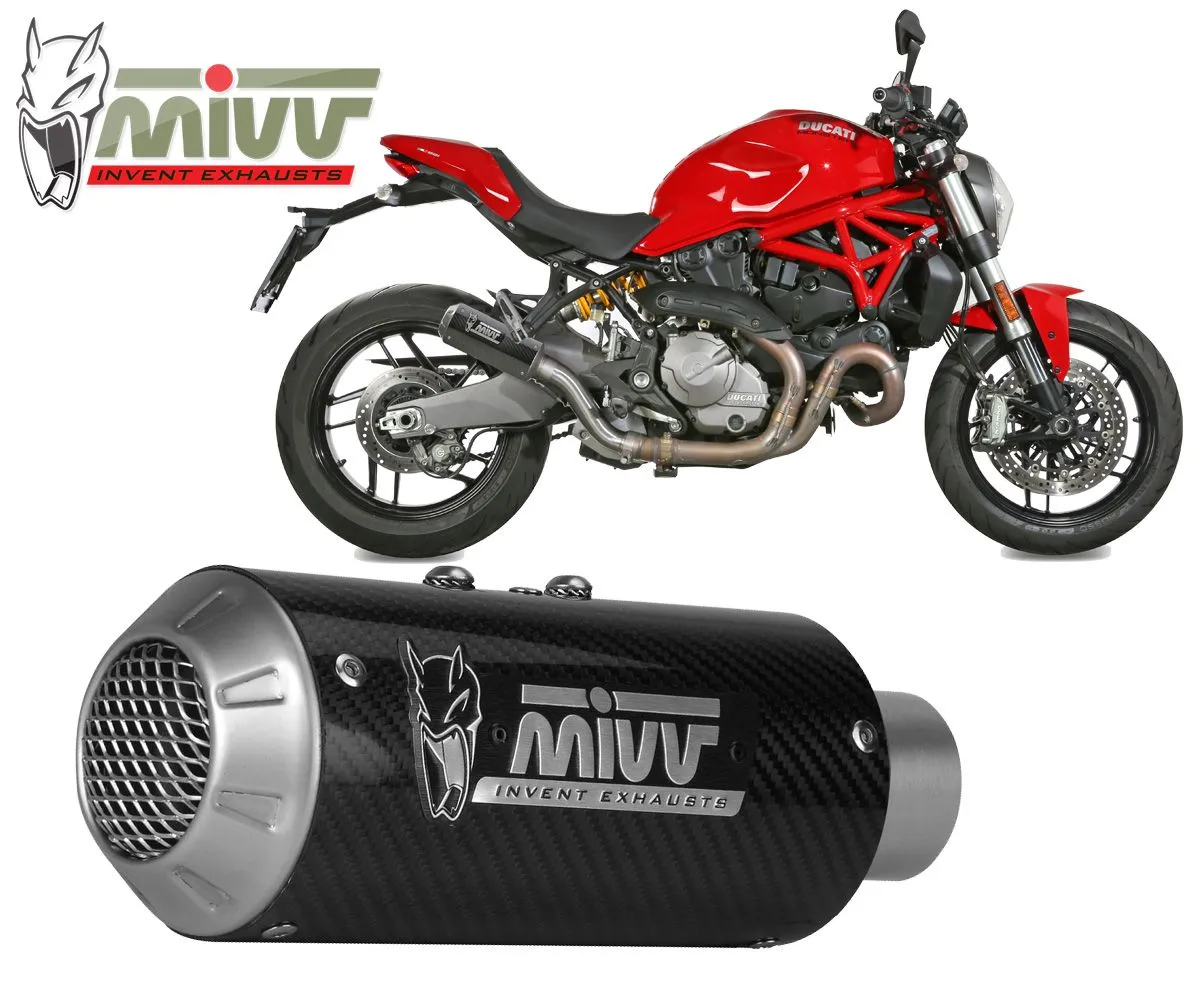 Terminale Scarico Mivv Mk3 Carbonio Per Ducati Monster 821 2018 > 2020-D.041.SM3C-107846