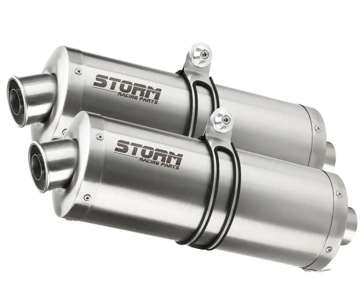 Scarichi Storm By Mivv Oval Acciaio Inox Per Ducati Multistrada 1000 2004 > 2006-74.UD.010.LX2-107946