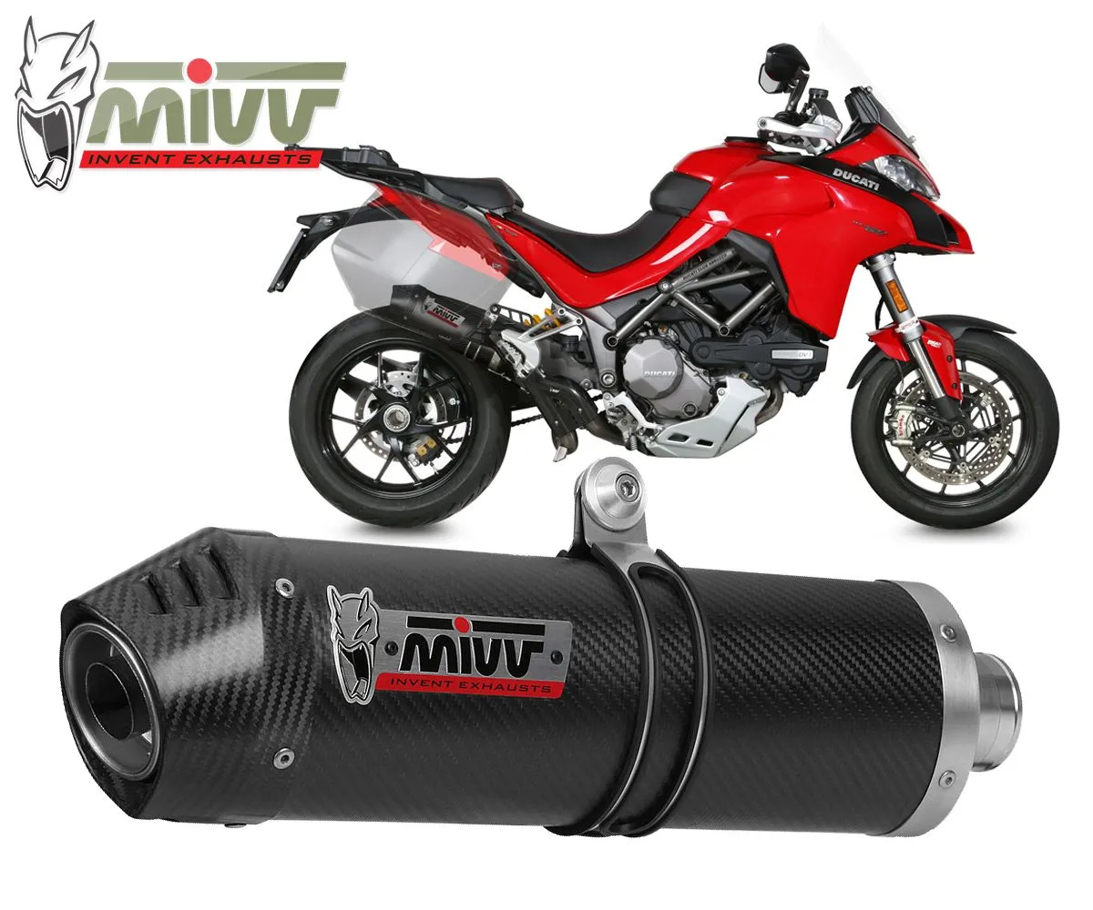 Terminale Scarico Mivv Oval Carbonio Con Coppa Carbonio Ducati Multistrada 1260 2018 > 2020-D.033.S3C-107859