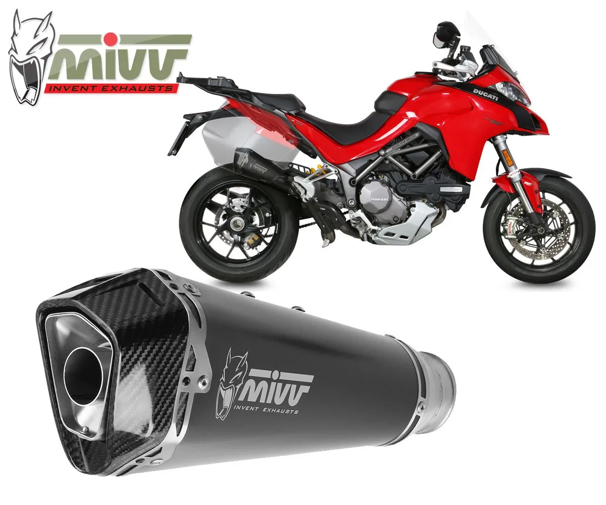 Terminale Scarico Mivv Delta Race Black Inox Nero Ducati Multistrada 1260 2018 > 2020-D.033.SDRB-107861