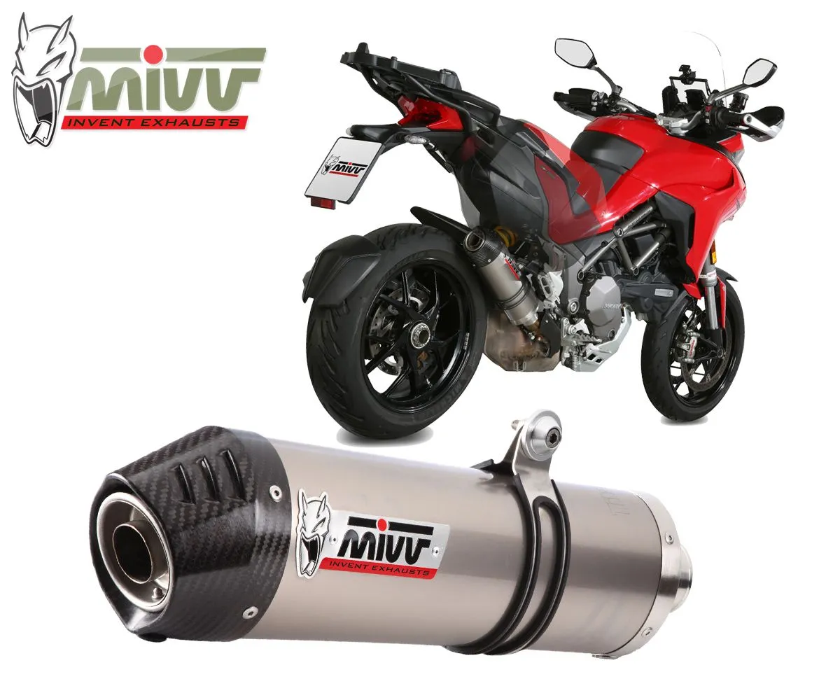 Terminale Scarico Omologato Mivv Oval Titanio Coppa Carbonio Ducati Multistrada 1260 2018 > 2020-D.034.L4C-107854
