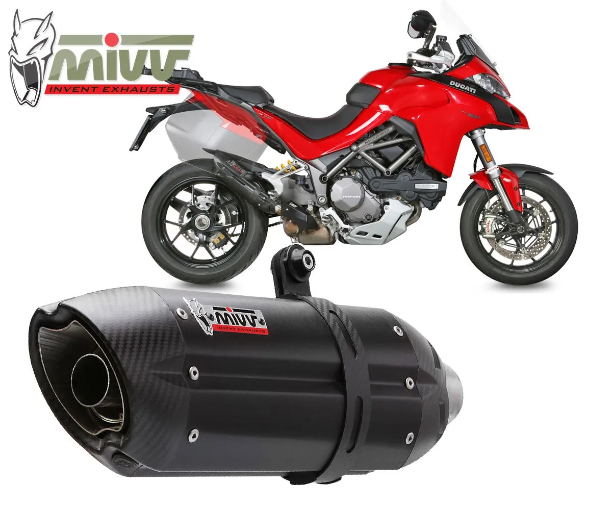 Terminale Scarico Omologato Mivv Suono Black Inox Nero Ducati Multistrada 1260 2018 > 2020-D.034.L9-107851