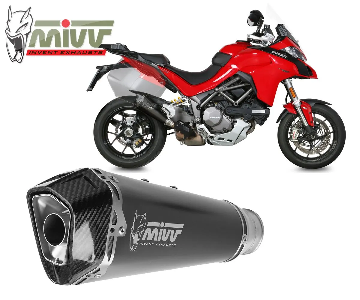 Terminale Scarico Omologato Mivv Delta Race Black Inox Nero Ducati Multistrada 1260 2018 > 2020-D.034.LDRB-107853
