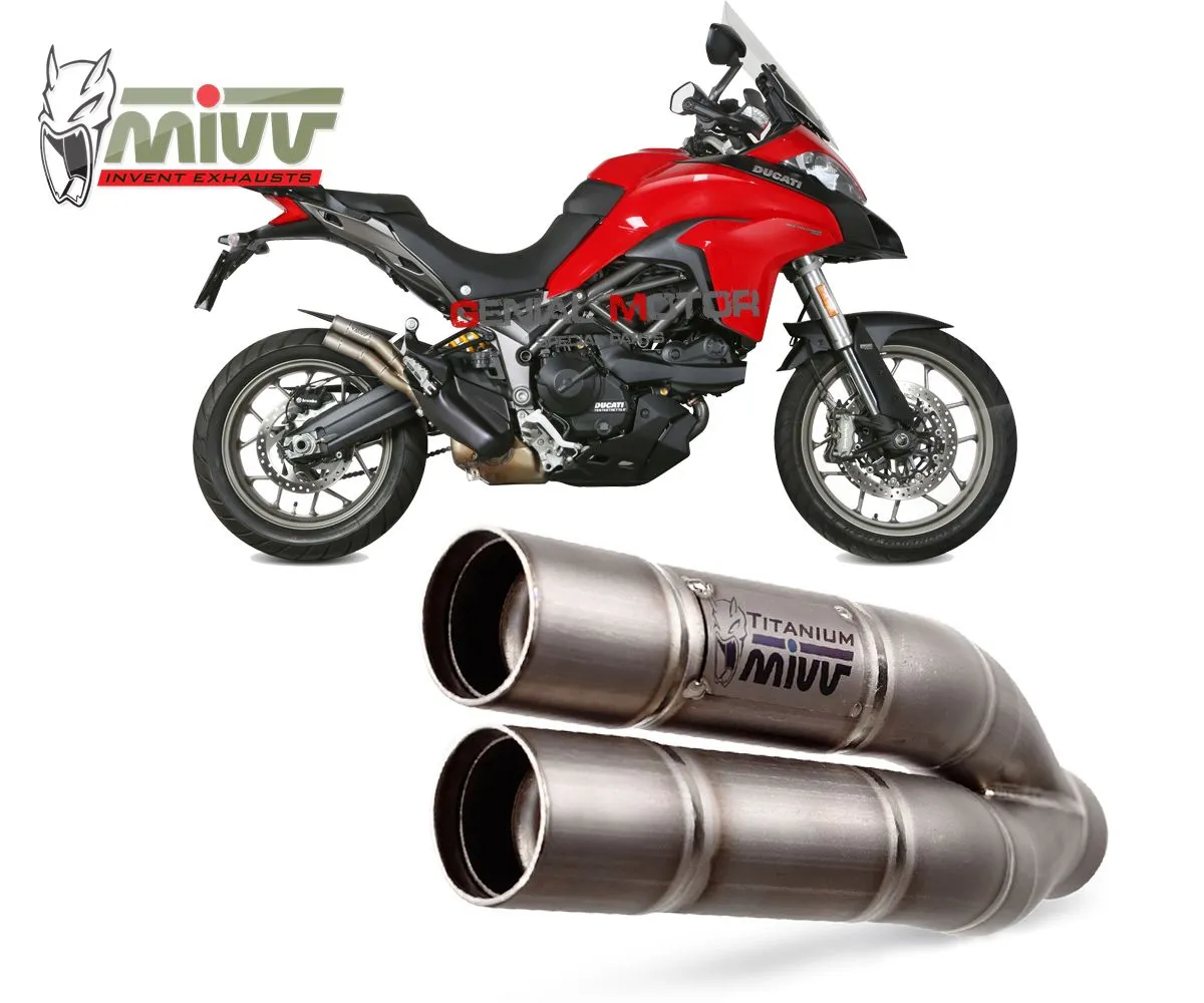 Terminale Scarico Omologato Mivv Double Gun Titanio Ducati Multistrada 950 2017 > 2022-D.037.LDG-107848