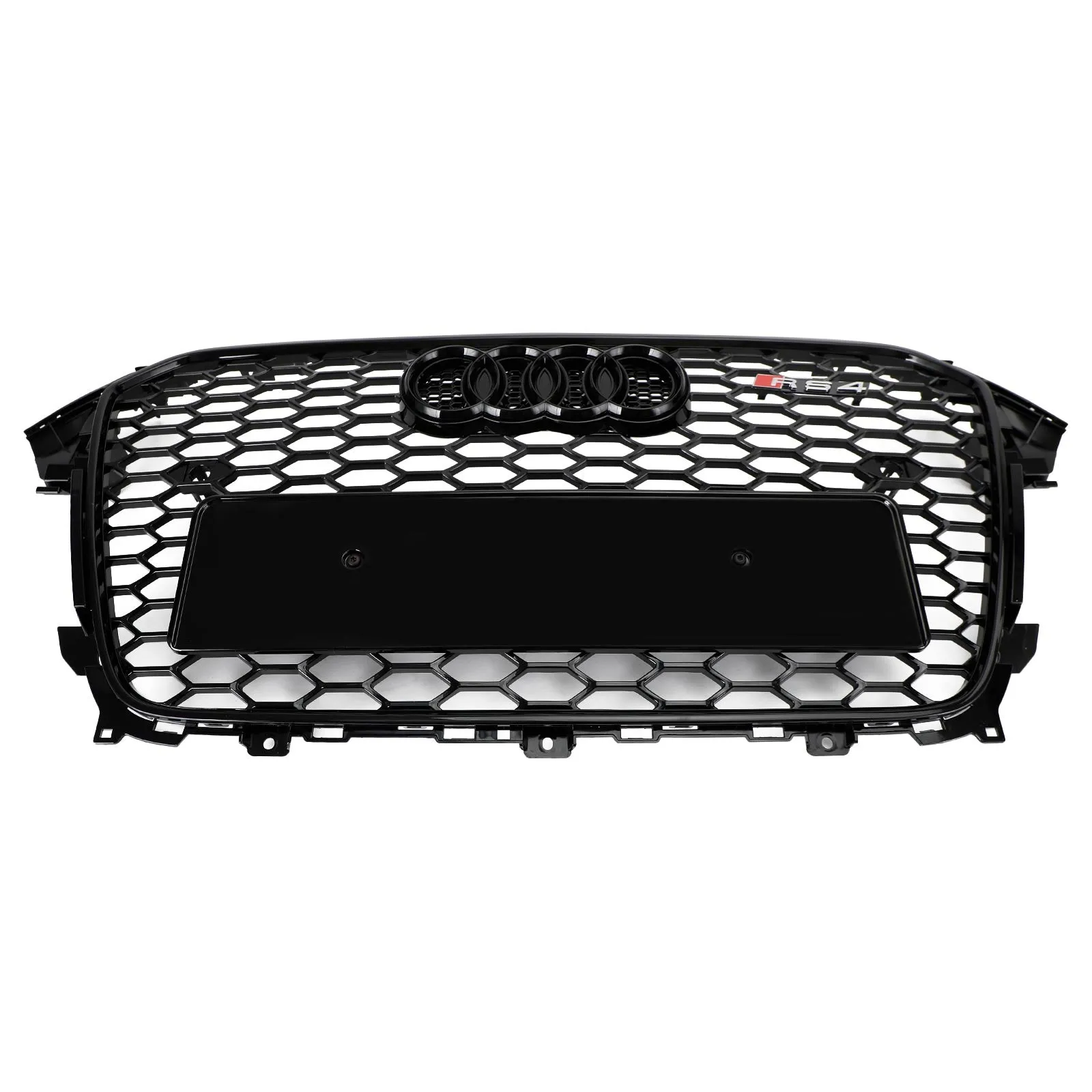 Grille de calandre de pare-chocs avant en maille de Style RS4 pour Audi A4 S4 2013-2016 noir brillant