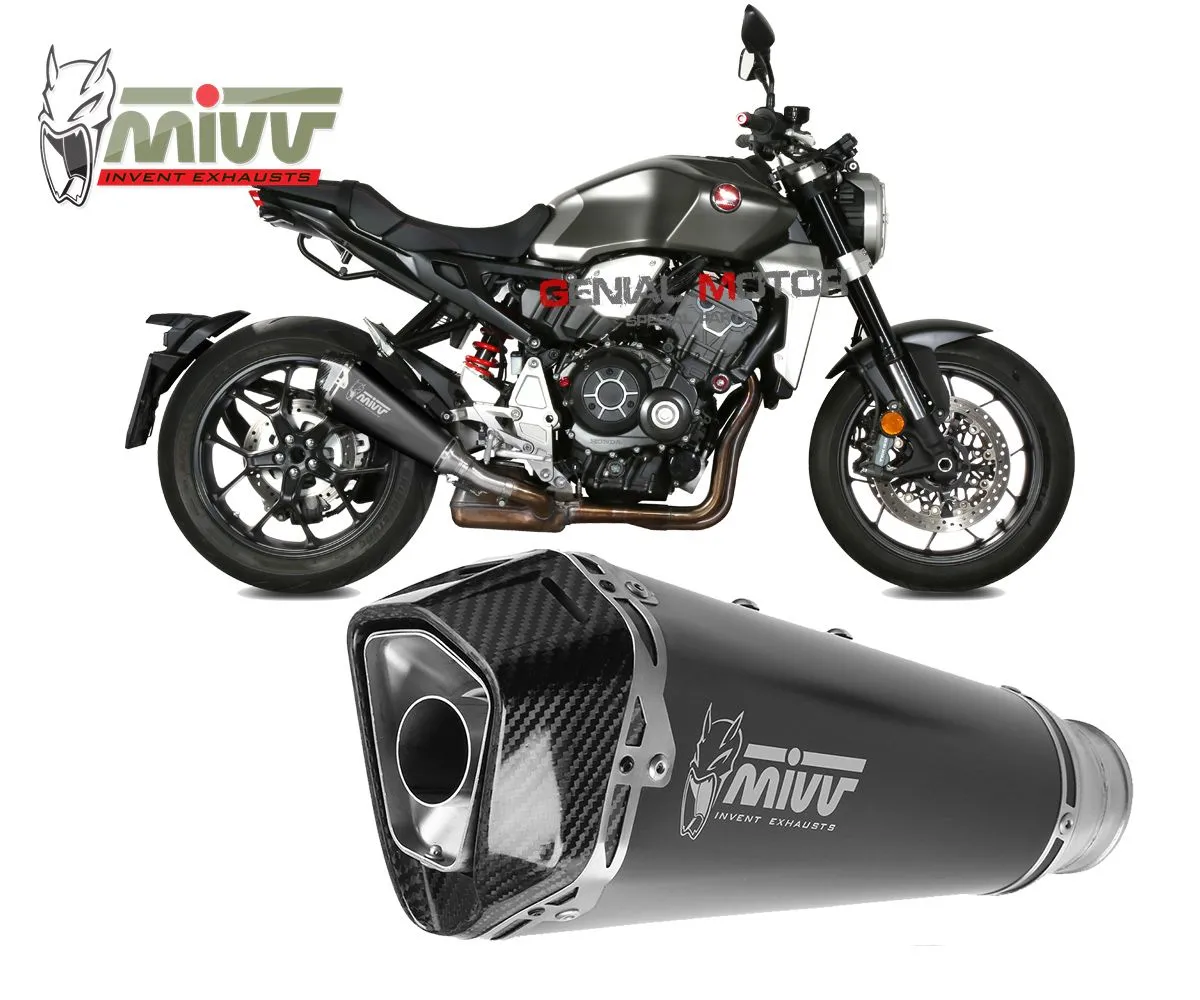 Terminale Scarico Omologato Mivv Delta Race Black Inox Nero Honda Cb 1000 R 2018 > 2023-H.068.LDRB-107862