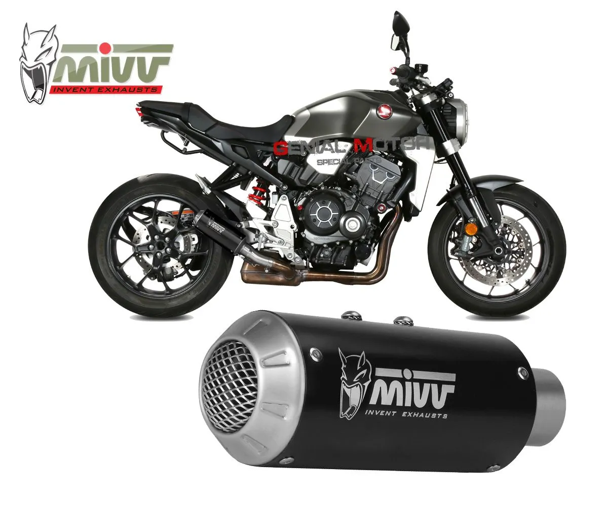 Terminale Scarico Omologato Mivv Mk3 Black Inox Nero Per Honda Cb 1000 R 2018 > 2023-H.068.LM3B-107872