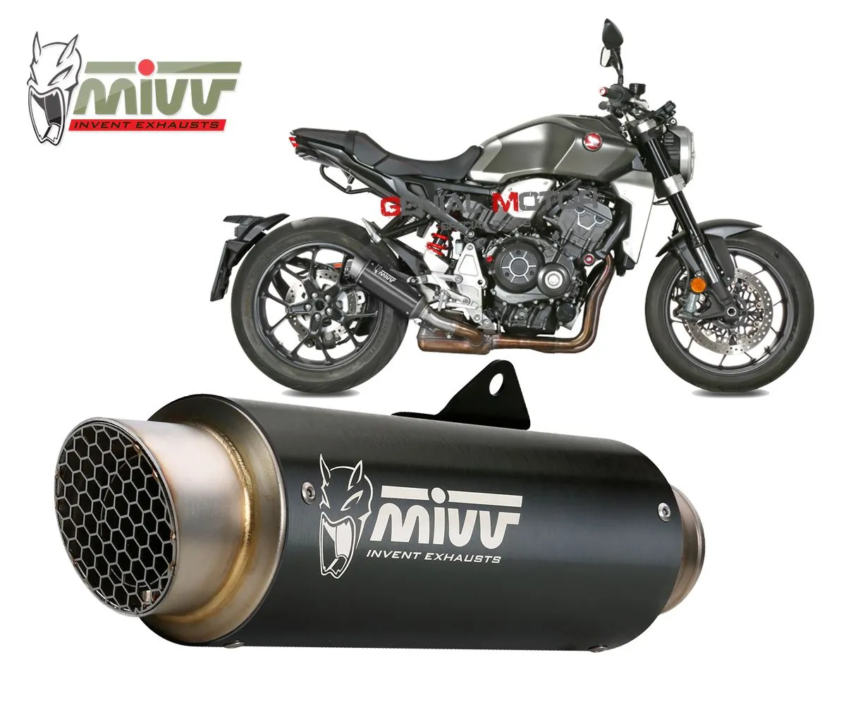 Terminale Scarico Omologato Mivv Gp Pro Black Inox Nero Honda Cb 1000 R 2018 > 2023-H.068.LXBP-107865