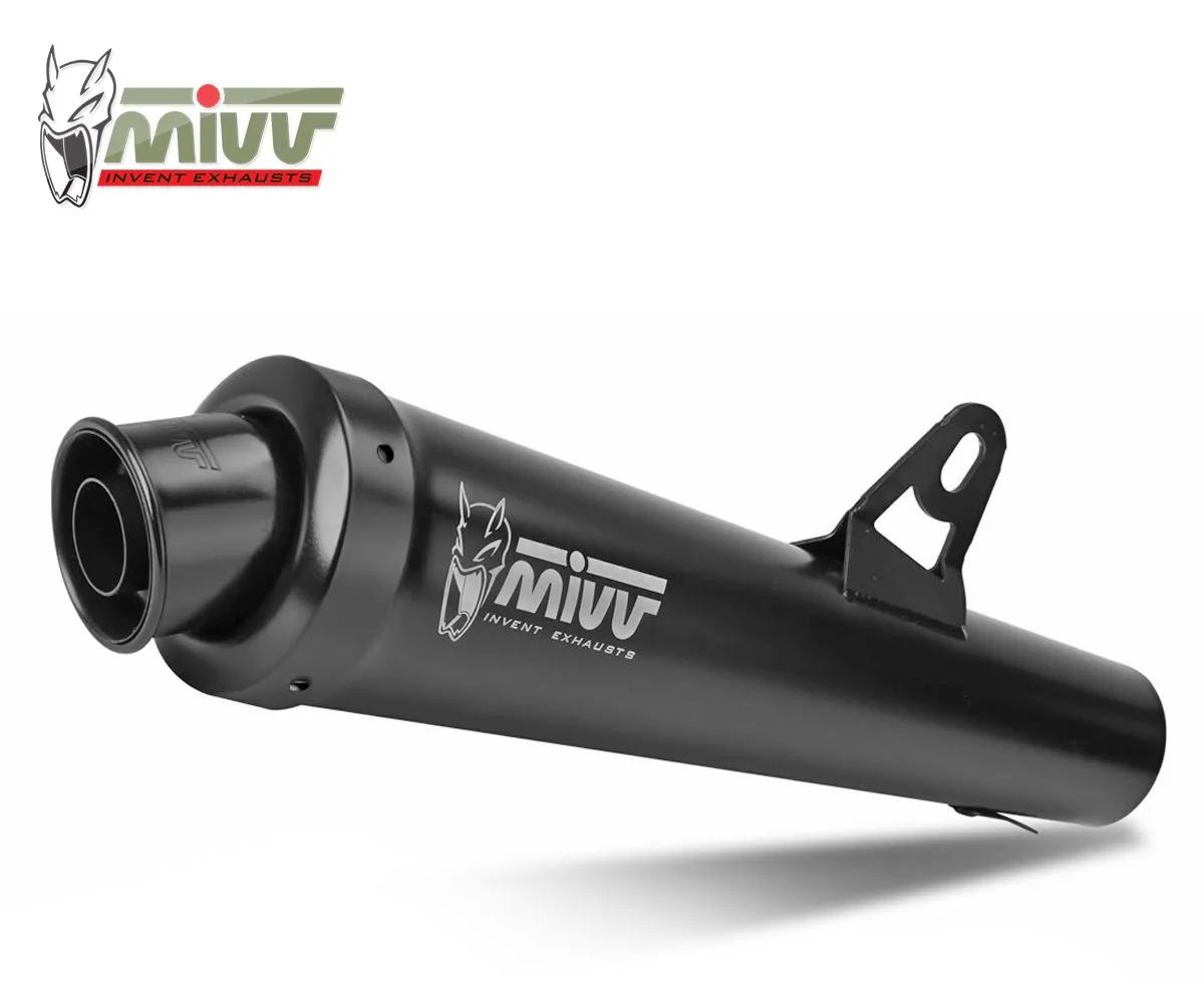 Terminale Scarico Mivv X-cone Black Inox Nero Per Kawasaki Versys 650 2006 > 2014-K.015.LC3B-107791