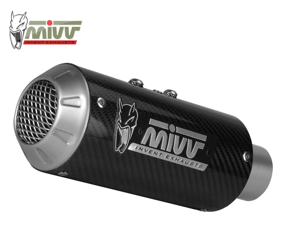 Impianto Completo Mivv Mk3 Carbonio Per Kawasaki Z650 2017 > 2024-K.044.SM3C-107797