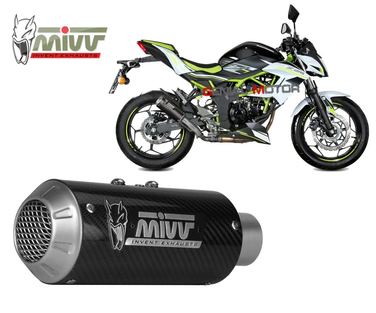 Terminale Scarico Mivv Mk3 Carbonio Per Kawasaki Z 125 2019 > 2024-K.048.SM3C-107875