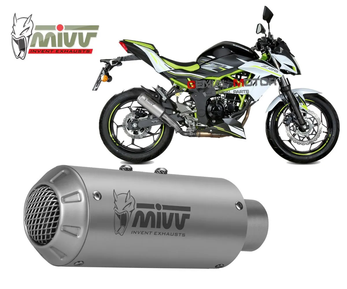 Terminale Scarico Mivv Mk3 Inox Per Kawasaki Z 125 2019 > 2024-K.048.SM3X-107873