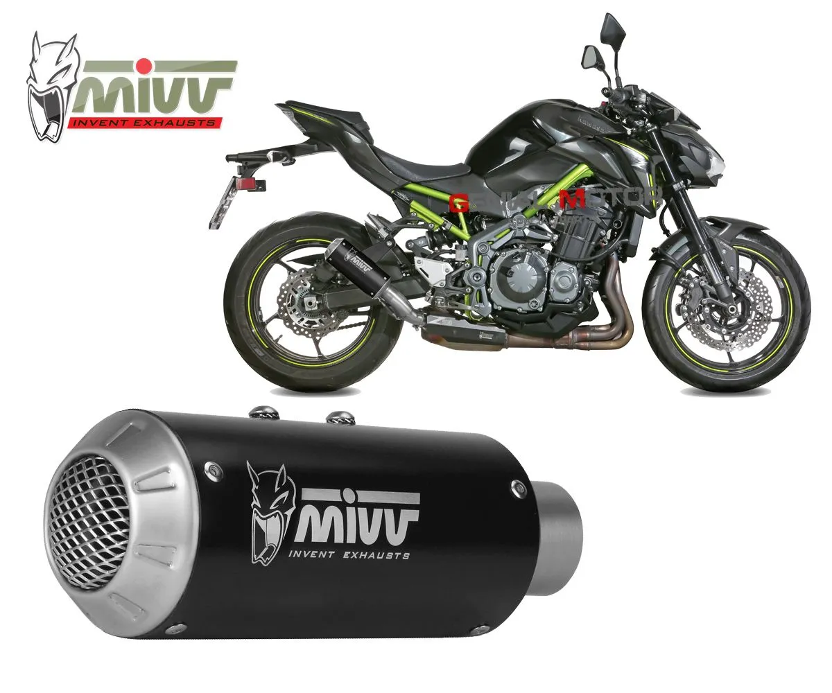 Terminale Scarico Omologato Mivv Mk3 Black Inox Nero Per Kawasaki Z 900 2017 > 2019-K.045.LM3B-107793