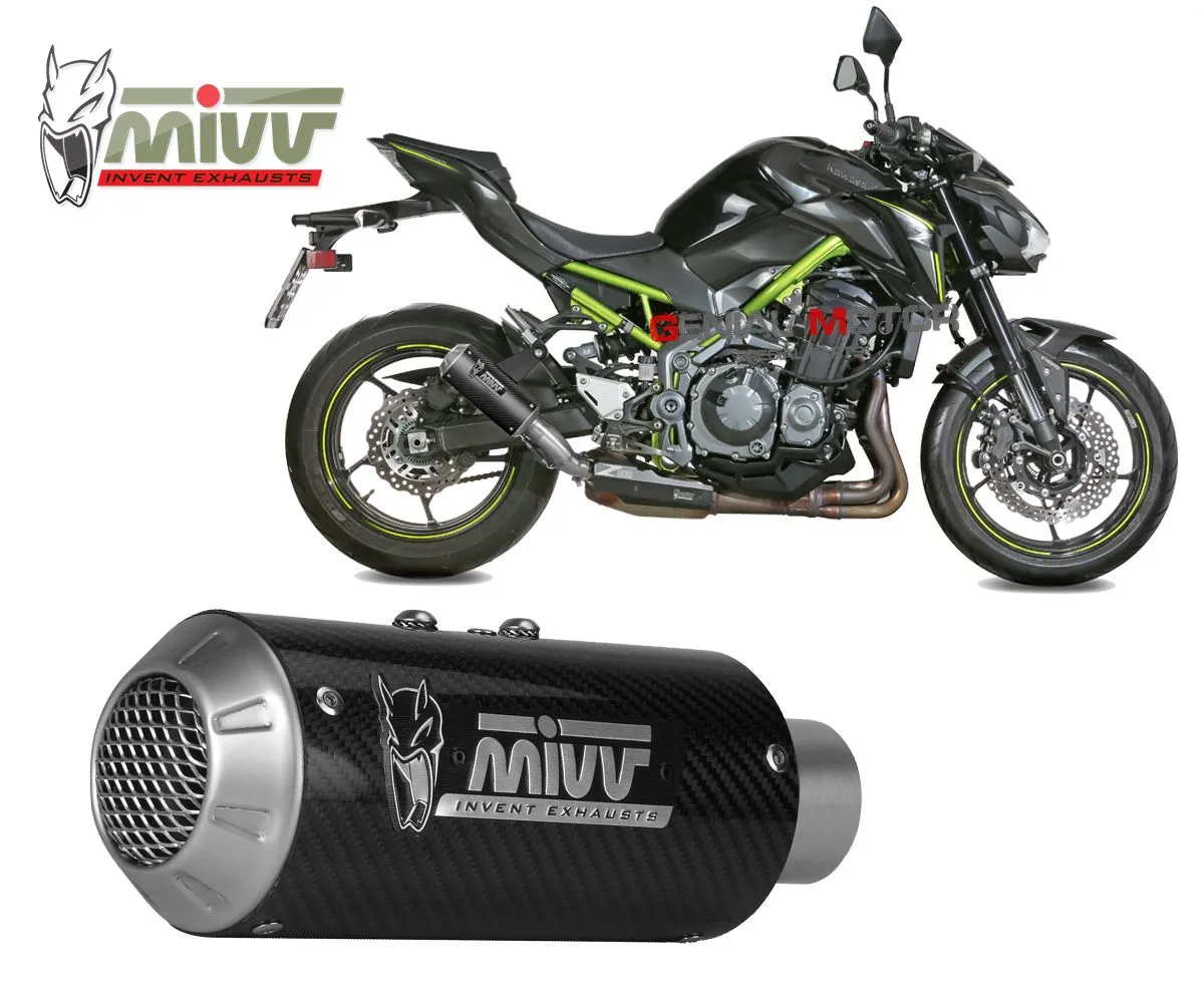 Terminale Scarico Omologato Mivv Mk3 Carbonio Per Kawasaki Z 900 2017 > 2019-K.045.LM3C-107794