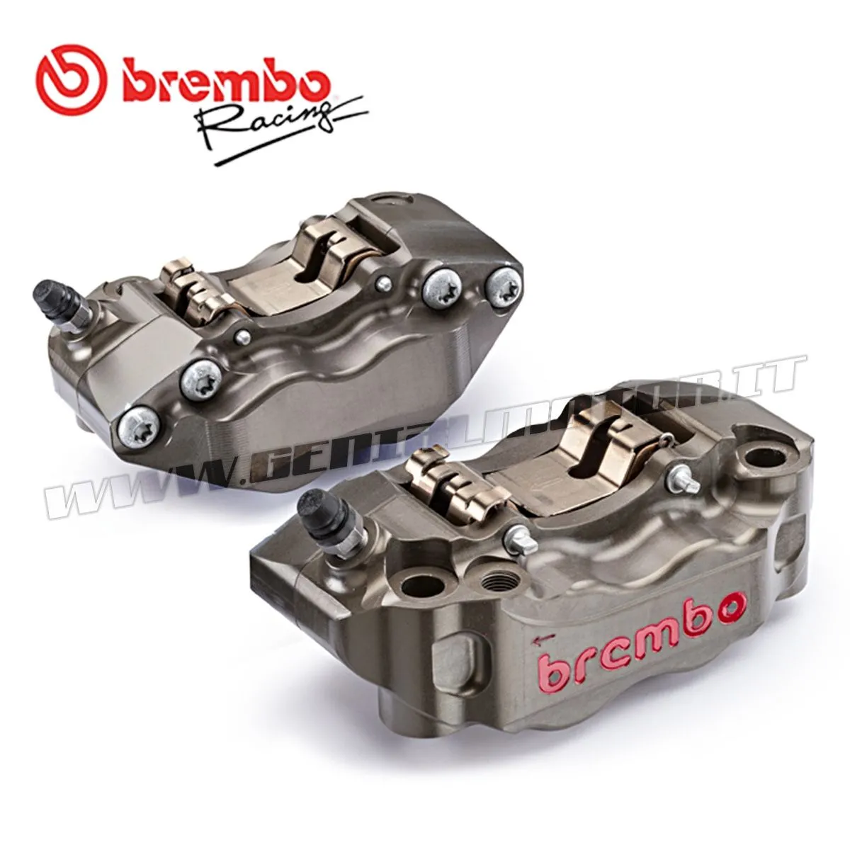 Kit Coppia Pinze Freno Radiali Brembo Racing Cnc P4 30/34 Sx Dx 108 Mm Pastiglie-220A01610-109561