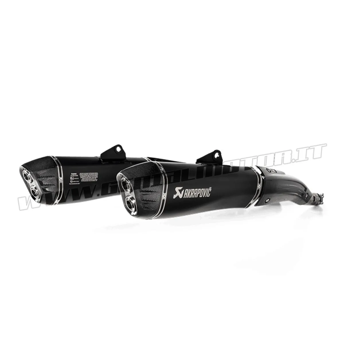 Coppia Terminali Scarico S-b16so3-hraatbl In Titanio Akrapovic Bmw K 1600 B 2019 > 2020-S-B16SO3-HRAATBL-108071