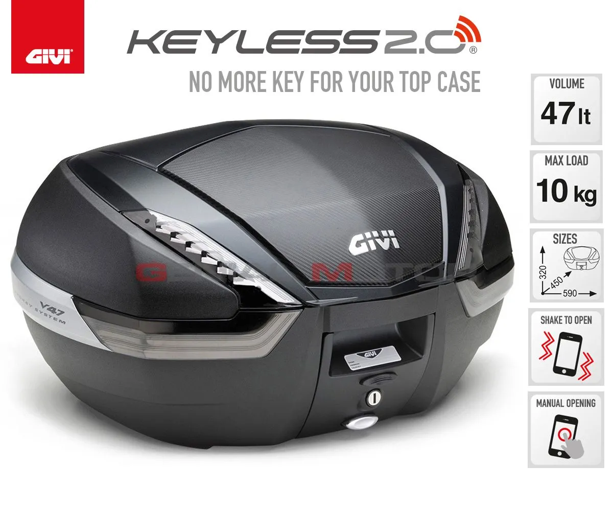 Valigia Givi V47 Keyless 2.0 47lt Per Aprilia Pegaso 650 Strada 2005 > 2011 V47nntkl-V47NNTKL--SR79-182369