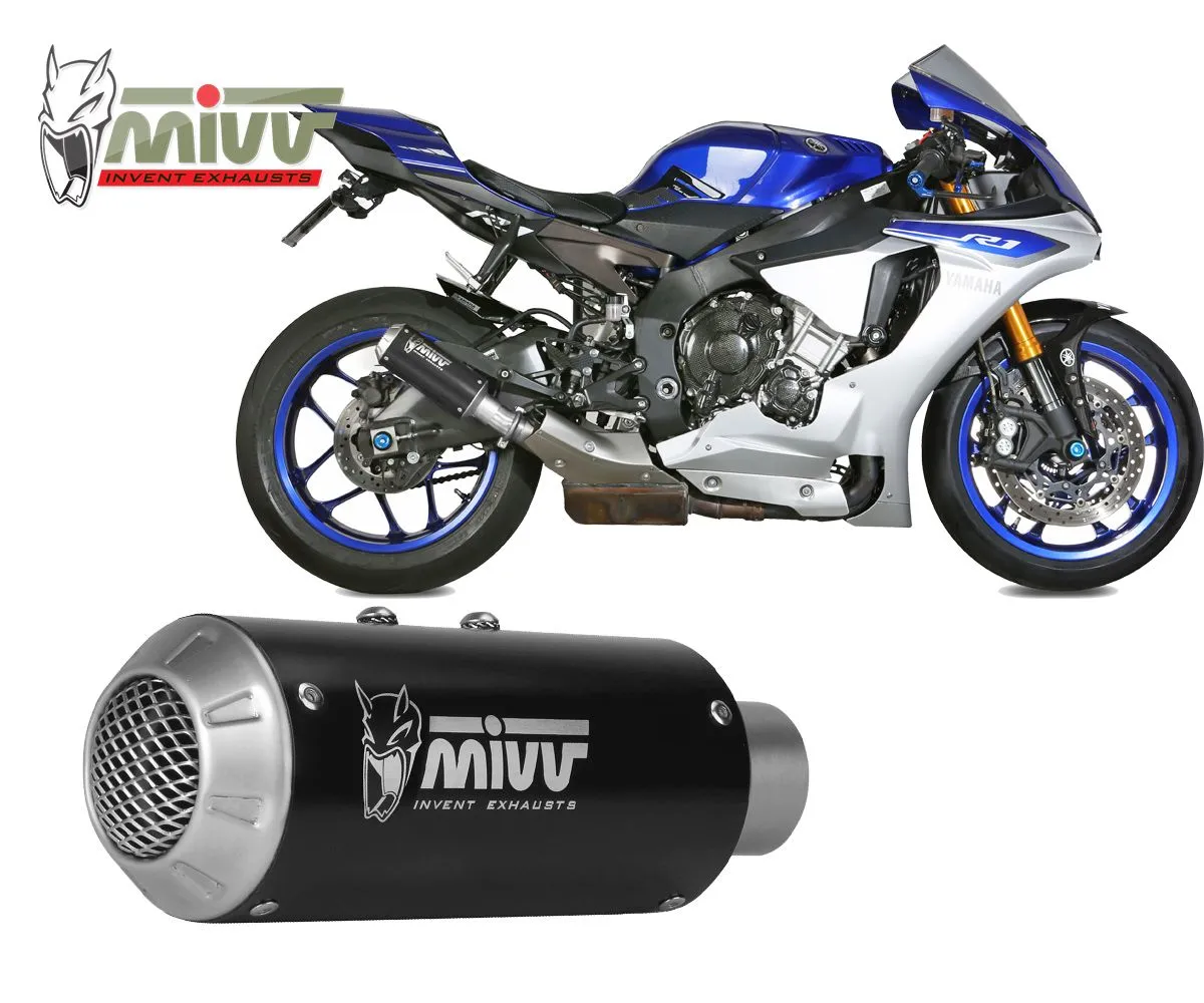 Terminale Scarico Omologato Mivv Mk3 Black Inox Nero Yamaha Yzf 1000 R1 2015 > 2021-Y.050.LM3B-107808