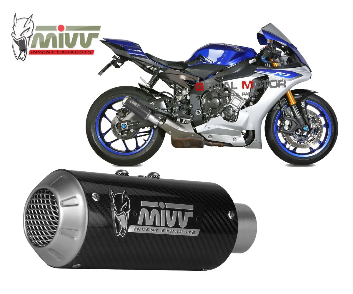 Terminale Scarico Omologato Mivv Mk3 Carbonio Per Yamaha Yzf 1000 R1 2015 > 2024-Y.050.LM3C-107809