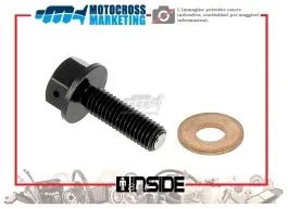 MOTOCROSS MARKETING AV3441N TAPPO DRENAGGIO OLIO MAGNETICO M8X25 NERO
