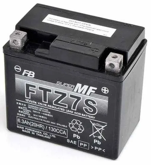 Batteria FURUKAWA per voge sfida sr16 125 2025 FTZ7S da 12V/6AH (Dimensioni 113x70x105 mm)