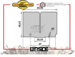 CARBONO RACING AB572 LAMELLE PACCO LAMELLARE ORIGINALE