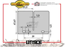 CARBONO RACING B532 LAMELLE PACCO LAMELLARE ORIGINALE