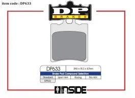 DP BRAKES DP633 PASTIGLIE FRENO MESCOLA STANDARD